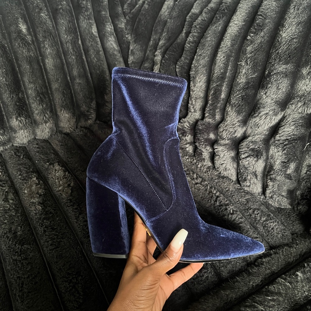 Prada Velvet Heeled Boots